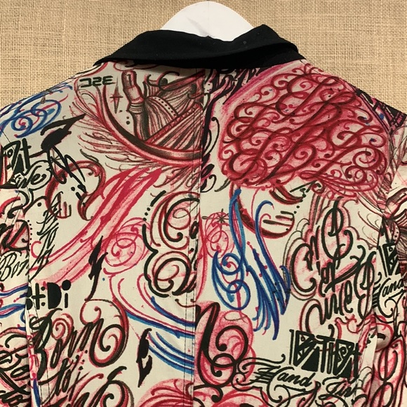 - NWOT HOMME PLUS JK5 TATTOO jacket - Picture 5 of 12